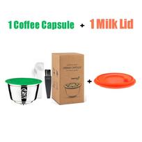 Upgraded Refillable Coffee Capsule For Dolce Gusto Reusable Stainless Steel Filter Cup For Nescafe Cofee Machine Crema Maker beige