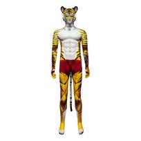 Riebus Tigrinis Katė Helovino Cosplay Bodis Vaikams Size 120 brown