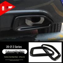 Juodo Nerūdijančio Plieno Išmetimo Antgalis BMW 3, 5, 6GT, 7 Serijoms, X3, X5, X6, X7 - Modifikuotas Išorės Aksesuaras black
