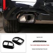 Juodo Nerūdijančio Plieno Išmetimo Antgalis BMW 3, 5, 6GT, 7 Serijoms, X3, X5, X6, X7 - Modifikuotas Išorės Aksesuaras