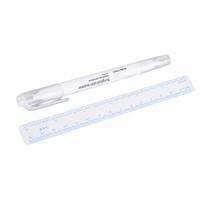 Surgical Piercing Skin Marker Pen With Ruler Tattoo Accessories Double Ended White Handle white