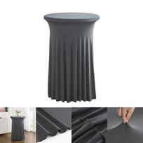 Tampri vestuvių kokteilinio staliuko sijonas: Apsauga nuo pūkavimosi Apvalus Aukštas Baro Dekoras 60x110 cm
