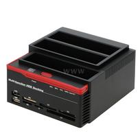 2,5/3,5  USB3.0 iki 2 SATA prievadų išorinio HDD standžiojo disko prijungimo stotelė EU Plug black
