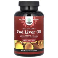 Craft Nature's Wild Icelandic Cod Liver Oil 180 Softgels with Vitamins A and D3