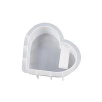 Heart Shaped Vase Silicone Mold DIY Epoxy Resin Molds Test Tube Flower Pots Container Mold Hydroponic Plant Plaster Mold white