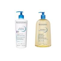 Bioderma , skin soothing effect, shower oil + cream Fuyan body cleansing care set ruda