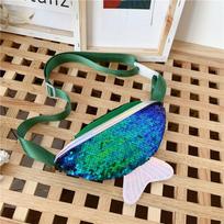 Kids Mini Waist Bags For Boys Fanny Pack Baby Girls Sequins Chest Belt Bag Toddler Crossbody Bag Child Purses And Handbags Gift blue