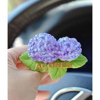 Hydrangea Tulip Romantic Fresh Flower Car Perfume Interior Rearview Mirror Car Hanging Diffuser Stone Light Fragrance New Car Hydrangea Air Outlet Clip gray