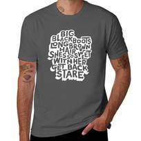 Are You Gonna Be My Girl Jet Lyrics Tshirt Casual Lightweight Short Sleeve Top 3XL black