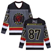 Guns N' Roses Hockey Jersey Unisex Rock Band Mesh Ice Hockey Shirt Retro Streetwear Men Women Oversized V Neck Unisex Sports Tops 6XL