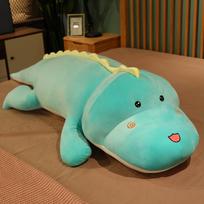 New 80CM Big Long Cute Dinosaur Plush Toy Soft Cartoon Animal Crocodile Plush Doll Boyfriend Pillow Child Girl Birthday Gift 80cm black
