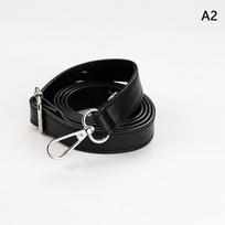 Rankinės Priedai 130 cm ilgio reguliuojamas Pu odinis krepšio dirželis Crossbody 1,8 cm pločio pečių krepšio dirželio keitimas as the picture black