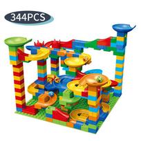 88-514PCS Marble Race Run Bricks Maze Ball Track Toy Works With city Construction Bricks Funnel Slide Bricks Playthings DO IT YOURSELF Blocks blue