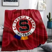 AC Sparta Praha Printed Flannel Blanket, soft throw for bedroom sofa, washable, fan merchandise, great gift. 130cmx150cm black