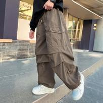 Boys Loose Wide Leg Cargo Pants Casual Spring Kids Trousers 170cm beige