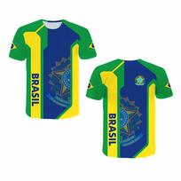 Vyriški Brazilijos futbolo rinktiniai marškinėliai 3D spausdinimu Brazilijos megztinis su O-neck, dideli vyriški marškinėliai Laisvi laisvalaikio marškinėliai Gatvės apranga 6XL yellow