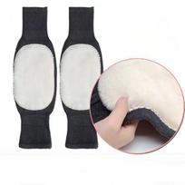 1 Pair Winter Warm Knee Pads Thickened Rabbit Fur Leg Warmer Pads Band Non-Slip Cold-proof Velvet Arthritis Knee Brace Pad white