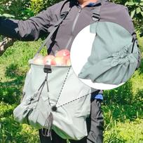 Drobės krepšys vaisių rinkimui, Derliaus rinktuvas, Sodo reikmenys blue gray white