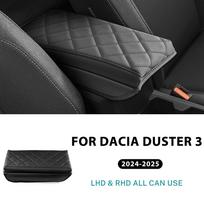 Car Armrest Box Cover Pad For Dacia Duster 3 2024 2025 Central Control Armrest Pad Auto Car Accessories Car Interior Decoration height-increasing gray