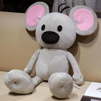 60~120cm Grey Mouse Pink Big Ears Plush Toy Stuffed Cartoon Animal Doll Sleeping Companion Appeasing Gift 60cm gray