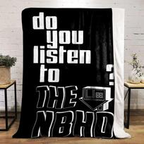 Do You Listen to THE NBHD bedroom blanket - printed Flannel blanket for bedroom, living room, sofa, and nap 80x120cm(31*47in) white