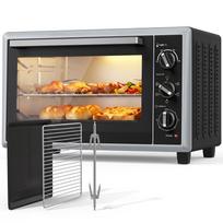46 L Mini Oven with Rotisserie, Convection, Temperature Control and Timer, 1800 W, Black 58.1 x 41 x 37.6 cm juoda