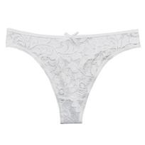 MOONFLAME Women's Sexy Low-Rise Lace Thong Briefs M balta