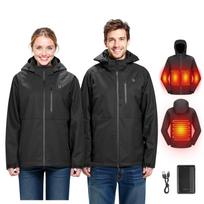 VEVOR Heated Jacket for Women with 7.4V Battery, Soft Shell Electric Heating Coat black