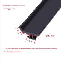 Speciali silikoninė sandarinimo juostelė aliuminio durims/langams: Atsparus vėjui, užpildantis tarpus, atsparus dulkėms, garso izoliacija, šilumos izoliacija, tylus dizainas. black