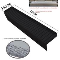 Silikoninis vandens nutekėjimo kilimėlis kriauklės krašto apsaugai, virtuvės vandens barjeras su siurbtukais, stalviršio apsauga nuo purslų 76*10, 5CM juoda