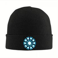 Arc Reactor Comic Hero Superheroes Beanie Hats Skullies Beanies Outdoor Sport Soft  Caps Autumn Winter Design Bonnet Hats black