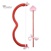 Helovino kostiumo rekvizitas Kupidono lankas ir strėlės aksesuaras, Valentino dienos mini Valentino aksesuarų rinkinys su širdimi Cosplay vakarėlių dovanėlėms, Nuotraukų rekvizitai raudona
