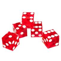 5pcs High-grade Acrylic Clear Dice D6 19mm Casino Dice with Razor Edges Drop Shippingt High Quality Durable Construction Practical Daily Use red