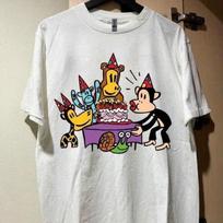 Paul Frank Julius Monkey #039;Birthday Party#039; Cartoon Funny TShirt S5XL Unisex T-Shirt S gray
