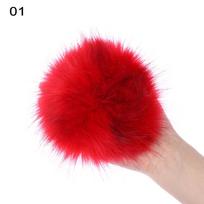 15cm Didelė kepurė su pomponu iš dirbtinio kailio Skullie Imitacija Megzta kepurė 1