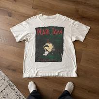 Pearl Jam Deep Vs Ten Grafiniai Marškinėliai Balti Senovinio Stiliaus Grupės Marškinėliai L white
