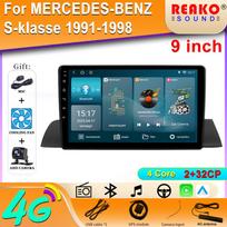 Automobilinis radijas Carplay skirtas MERCEDES-BENZ S-klasei 1991-1998 Navigacija GPS Multimedijos grotuvas Android Auto Autoradijas Wifi Stereo Ne 2din 4 core 2+32 carplay