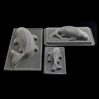 28x17,5 cm 3D Koi žuvies formos plastikinis pyragas šokoladinis želė Formos  pasidaryk pats  formos Kepimo įrankiai Dekoracijos L gray