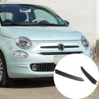 Matte Black ABS Front Bumper Upper Grill Moulding Trim For Fiat 500 2016-24 gray