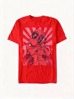 Marvel Genuine 2026 New Trending Marvel Deadpool Love Comic Print Plus Size Mens Short Sleeve Loose Crew Neck TShirt soft M red