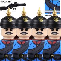 Pirmajam pasauliniam karui Vokiečių Prūsijos kareivių figūrėlės Statybiniai kaladėlės Karinės JAV Amerikos pilietinio karo Pėstininkai Prūsijos Armija Ginklai Šautuvas Kaladėlės Žaislas