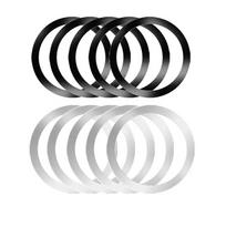 Universalus magnetinis lipdukas Magnetinio adapterio žiedas, tinkantis Magsafe IPhone belaidžiam mobiliojo telefono įkrovimui apvaliam metalinės plokštės žiedui A 10Pcs Mix gray