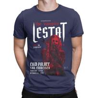 The Vampire Lestat Live In Concert 1985 fan T Shirts Men Cotton Hipster T-Shirts Crewneck  Tee Shirt Short Sleeve Tops Printed L tamsiai mėlyna spalva
