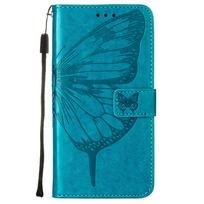Embossed Butterfly Case for Cubot P90 Phone, Card Slot Flip Cover, Note60 Protective Case, X100 For other models, please mėlyna