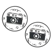 Camera Lens Skin Sticker Adhesive Decoration For Mini Evo Cameras Durability Waterproof PU Materials Cartoon Patterns beige