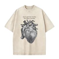 Rock Band Imagine Dragons Vintage Washed Tshirt Men Women Gothic Oversized T Shirts Unisex Casual Cotton Tshirts Streetwear 2XL beige