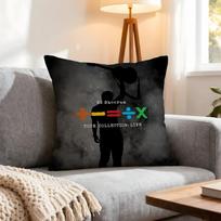 Singer Ed Sheeran Cushion Cover 1Pcs Decorative Covers Soft Cushion Case For Sofa Couch Decor 40X40 45X45 Pillowcases Peach skin 18*18(CM)-1Pcs black