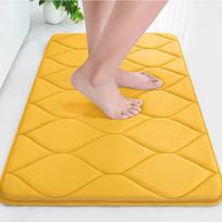 Olanly Memory Foam Vonios Kilimėliai Sugeriantys Vandenį Skalbiami Mašinoje Dušo Kilimėliai Vonios Kambariui Itin Minkšti Neslystantys Kilimai Virtuvės 51x76cm geltona
