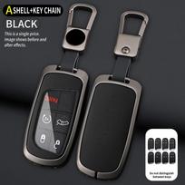 Cinko Lydinio Odinis Automobilio Raktų Dėklas Dangtelis Jeep Grand Cherokee Renegade Fiat Freemont Dodge Charger Challenger Durango Journey black