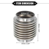UXCELL 38mm/45mm/50mm/60mm Automobilio išmetamųjų dujų lanksti žarna Išmetamųjų dujų lankstus jungiamasis vamzdis Pripučiamas universalus patvarus nerūdijančio plieno 50.8x57x82mm gray